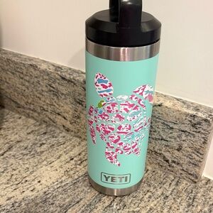 YETI Aqua Tumbler with Vibrant Turtle Art